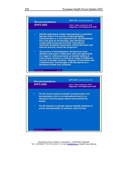 Congress report - European Health Forum Gastein