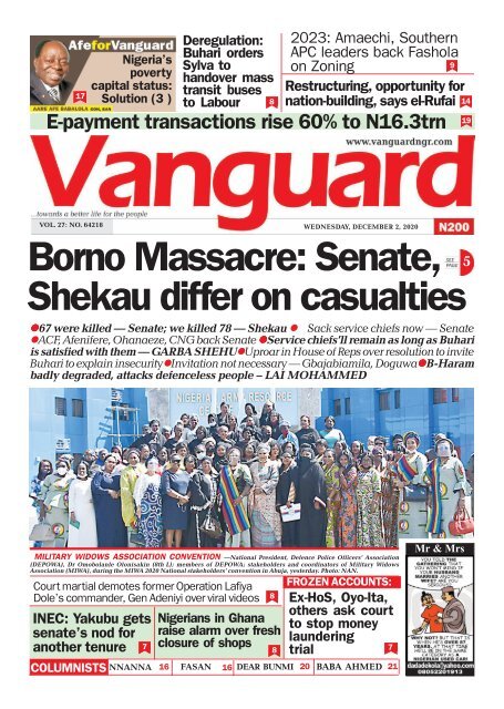 02122020 - Borno Massacre: Senate, 5 Shekau differ on casualties