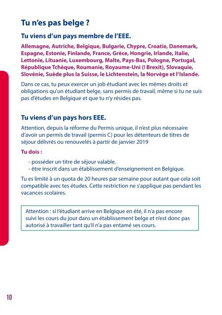 Brochure Jobs étudiants 2020-2021