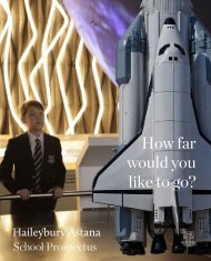 Haileybury Astana Main School Prospectus 2020-2021