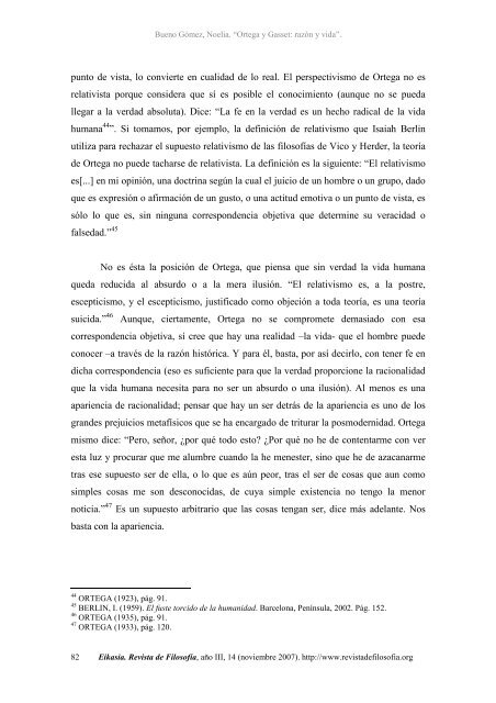 Ortega y Gasset: razón y vida - EIKASIA - Revista de Filosofía