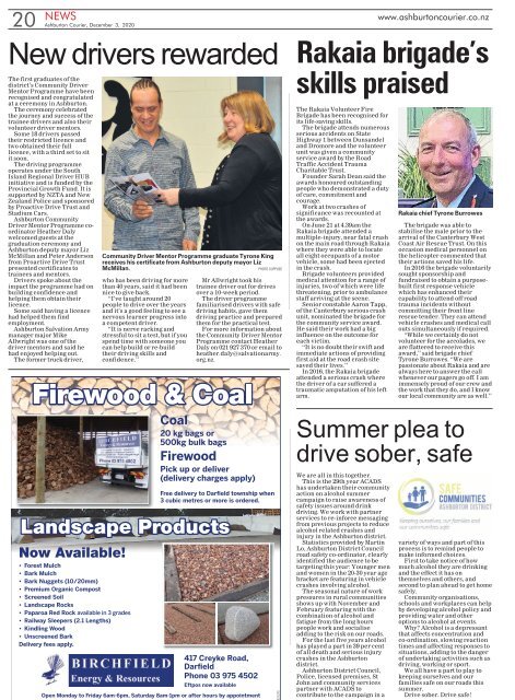 Ashburton Courier: December 03, 2020