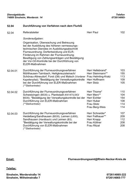 und Geschäftsverteilungsplan (PDF) - Rhein-Neckar-Kreis