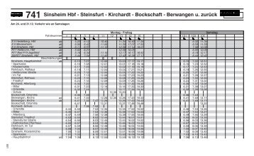 741 Sinsheim Hbf - Steinsfurt - Kirchardt - Bockschaft ... - Palatina Bus