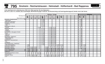 795 Sinsheim - Reichartshausen - Helmstadt ... - Palatina Bus