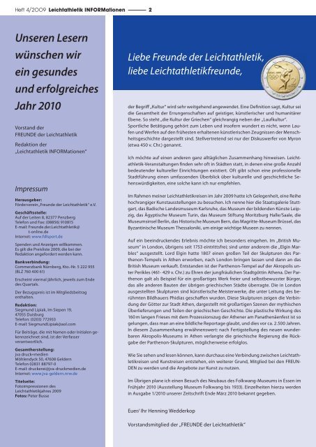 Leichtathletik INFORMationen 04/2009