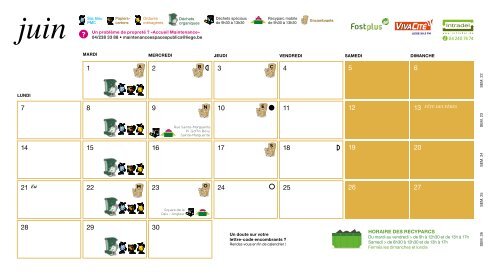 Calendrier des collectes des déchets 2021 du mardi - Ville de Liège - Intradel