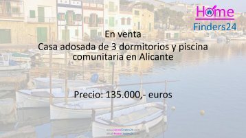 A la venta este adosado de 3 dormitorios con piscina comunitaria en Alicante. (PUE0014)