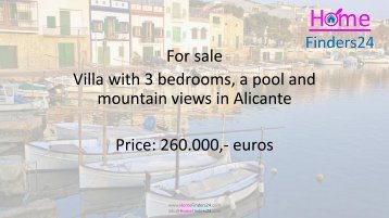 For sale this 3 bedroom villa with a pool and mountain views in Alicante. (CHA0010)