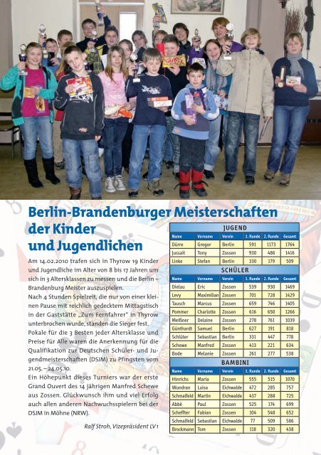 einzelmeisterschaft 2010 der vg 13 - DSkV