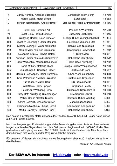 BAYERISCHE SKAT- RUNDSCHAU - DSkV