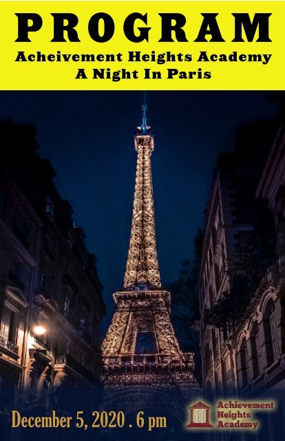AHA: A Night In Paris Program