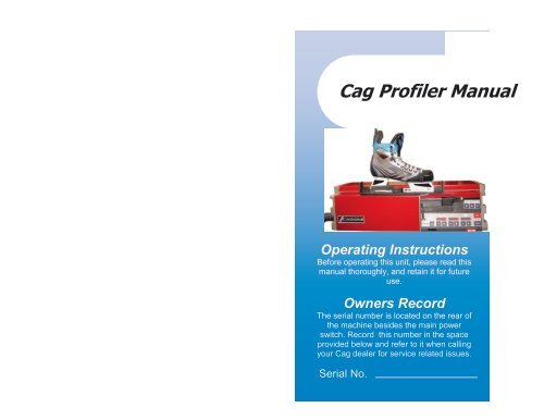 Cag Profiler Manual - Cag One