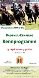 Rennprogramm - Badischer Rennverein Mannheim-Seckenheim e.V.