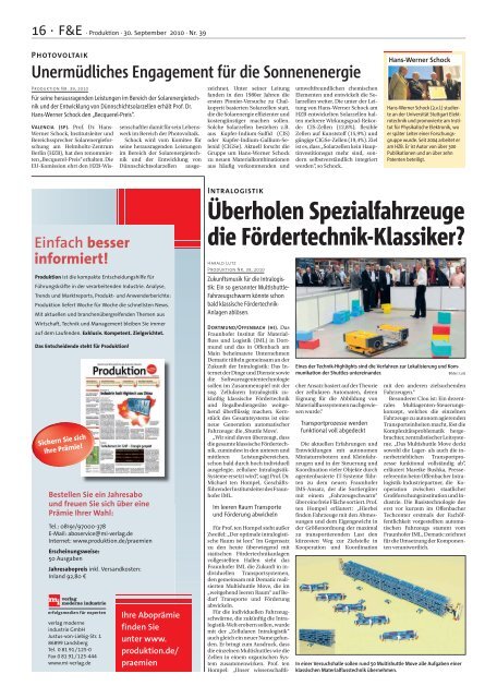 Ausgabe - 39 - 2010 - Produktion