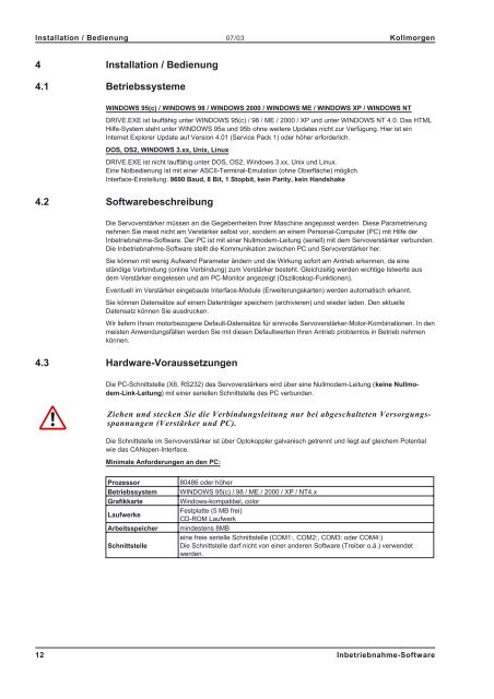 Inbetriebnahme-Software DRIVE.EXE für ... - BIBUS SK, sro