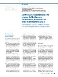 Elektrotherapie: automatisierte externe Defibrillatoren ... - ZARI