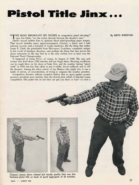 GUNS Magazine August 1960