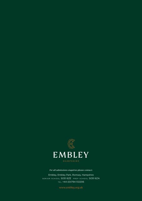 Embley Prospectus