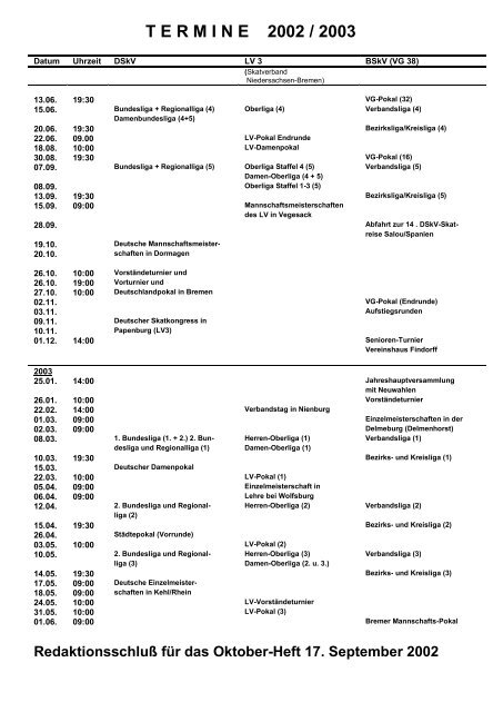 vg 38 kreisligen - DSkV