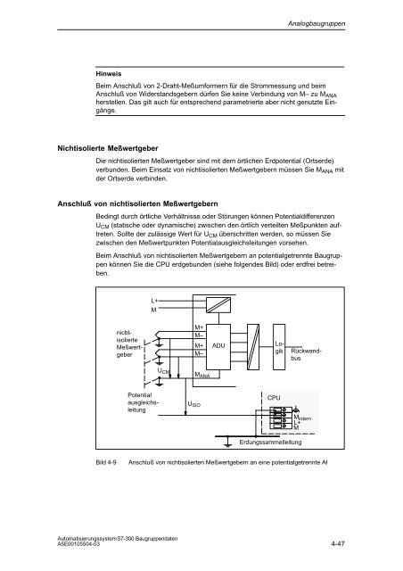 SIMATIC, Automatisierungssystem, S7-300, Baugruppendaten