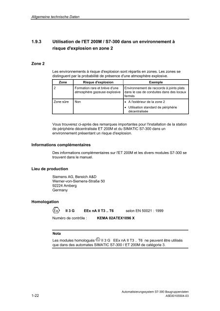 SIMATIC, Automatisierungssystem, S7-300, Baugruppendaten