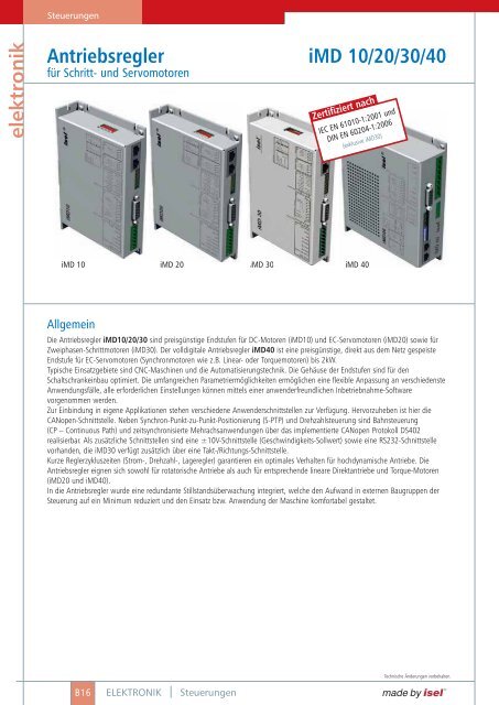 Automatisierung 2010/11 - ISEL Germany AG