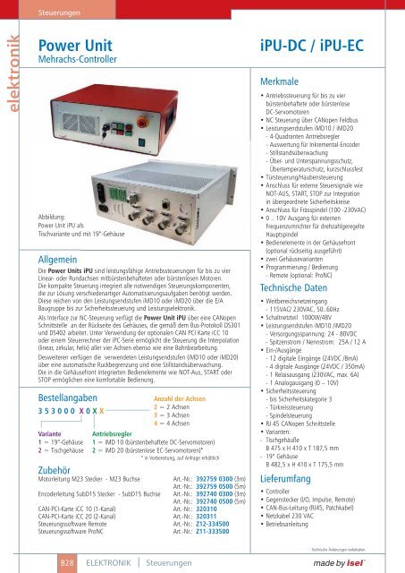 Automatisierung 2010/11 - ISEL Germany AG