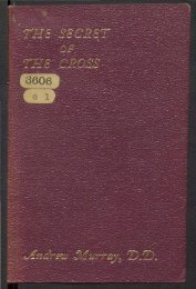 The Secret of the Cross by Andrew Murray