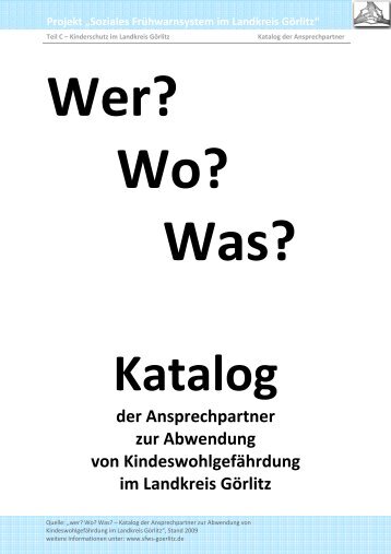 Projekt „Soziales Frühwarnsystem im Landkreis Görlitz“ - SFWS