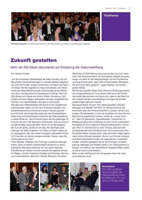 Diakonal – Ausgabe 2/2011 - Diakoniestiftung Weimar Bad ...