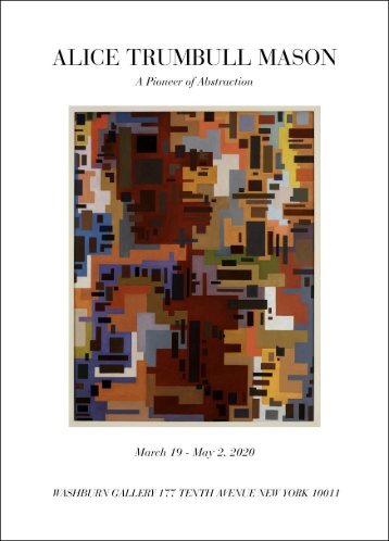Alice Trumbull Mason: A Pioneer of Abstraction 2020