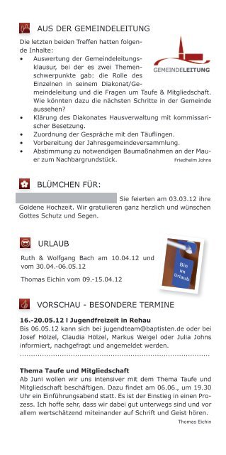 Gemeindebrief l April 2012