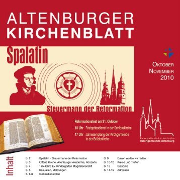 Kirchenblatt 10/11 2010 - Kirchgemeinde Altenburg
