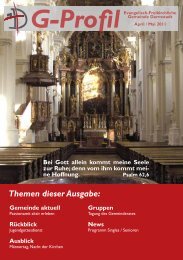 Themen dieser Ausgabe: - Evangelisch-Freikirchliche Gemeinde ...