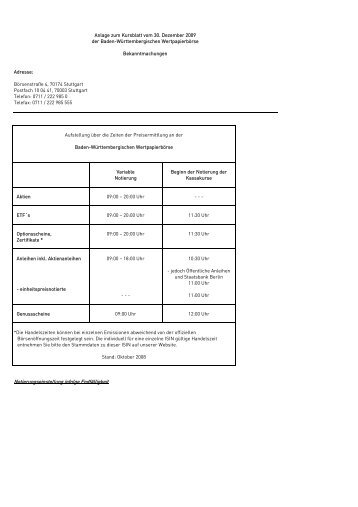 30. Dezember 2009 - Logo | boerse-stuttgart.de