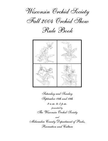 2004 WIsconsin Orchid Society Rule Book