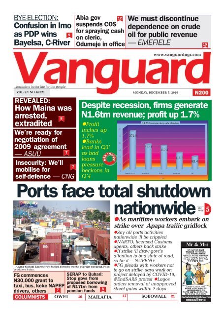 07122020 - Ports face total shutdown nationwide