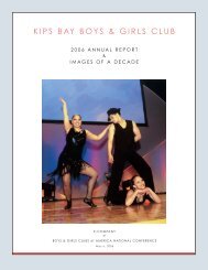 06 annual report.QXD - The Kips Bay Boys & Girls Club
