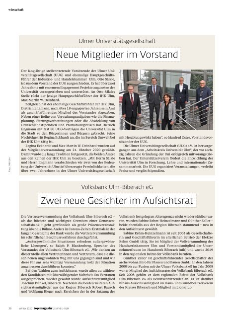 TOP Magazin Ulm 04/2020