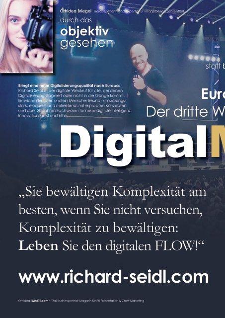 Richard Seidl Digital Native Top Speaker Erfolg Story - Orhideal IMAGE Magazin Juni 2021