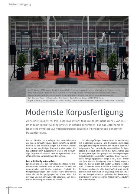 KÜCHENPLANER Ausgabe 12-2020 