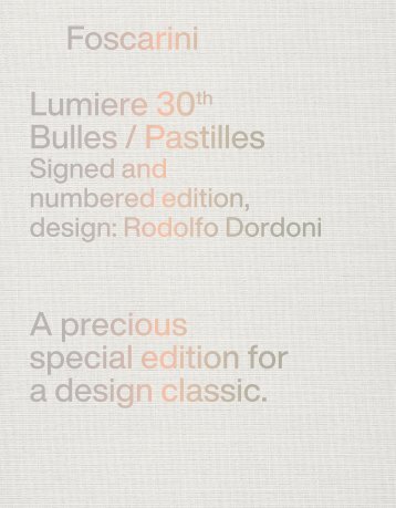 FOSCARINI_Brochure_Lumière-30th_09-2020_EN