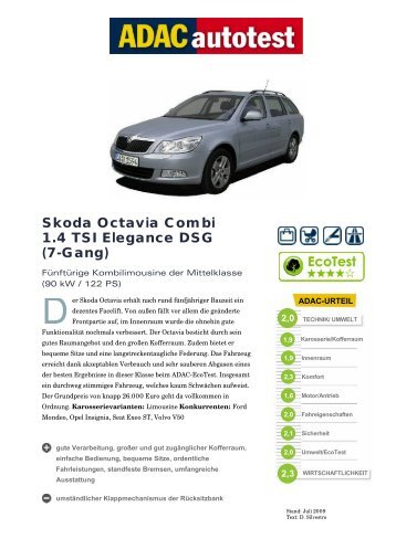 Skoda Octavia Combi 1.4 TSI Elegance DSG (7-Gang) - ADAC