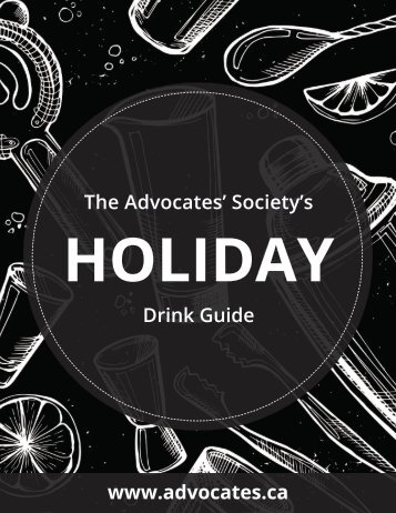 The Advocates' Society's Holiday Drink Guide