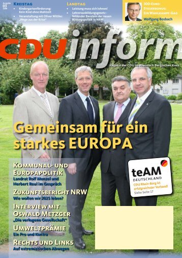 Ausgabe 3/2009 als PDF-Datei - CDU Rheinisch-Bergischer Kreis