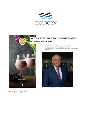 Holborn Assets PR-CFO hire and expansion