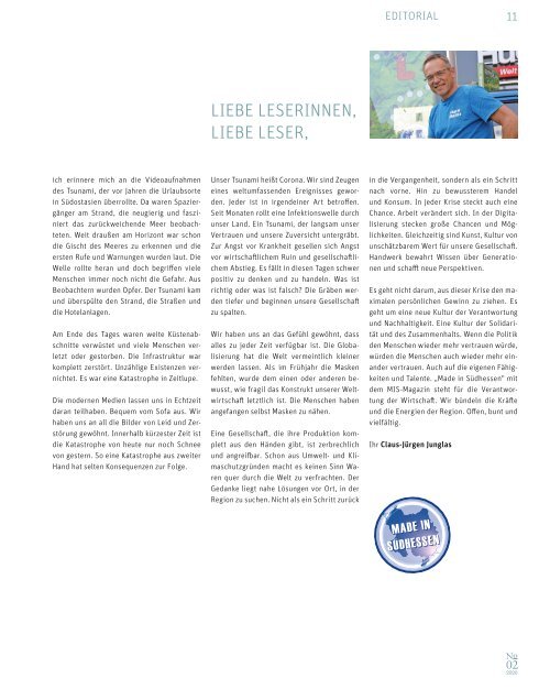 M das Magazin für Wirtschaft und Gesellschaft - Darmstadt No. 04 2020
