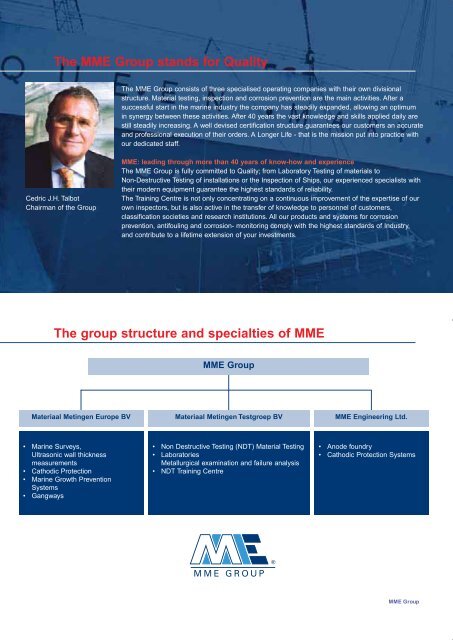 Download our company information brochure - MME Group