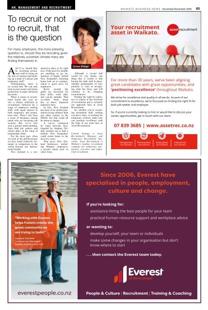 Waikato Business News November/December 2020 